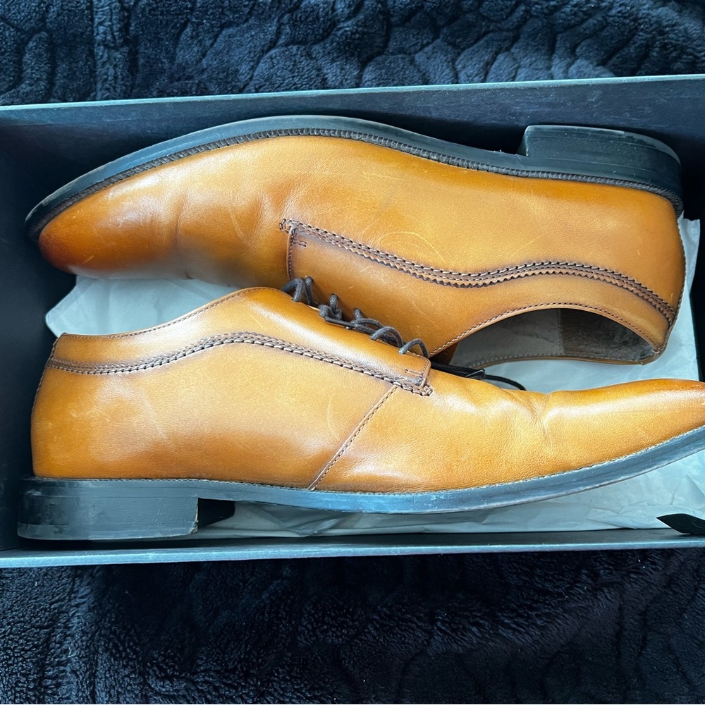 Aston Grey Men’s Tan Leather Dress Shoes